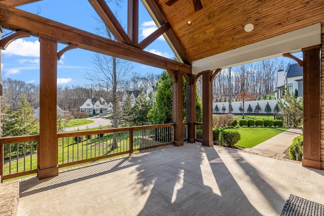 view of patio / terrace with fence