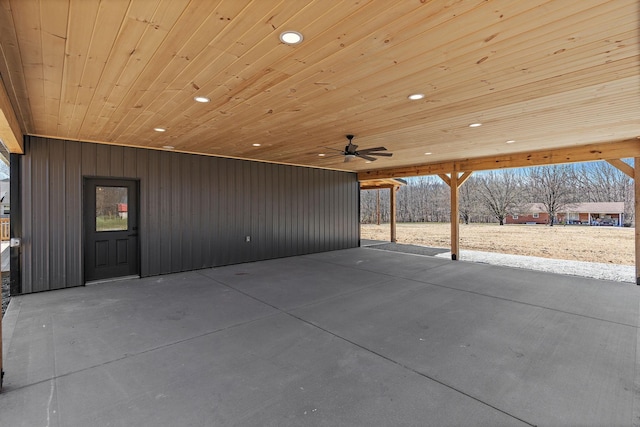 view of patio featuring a carport