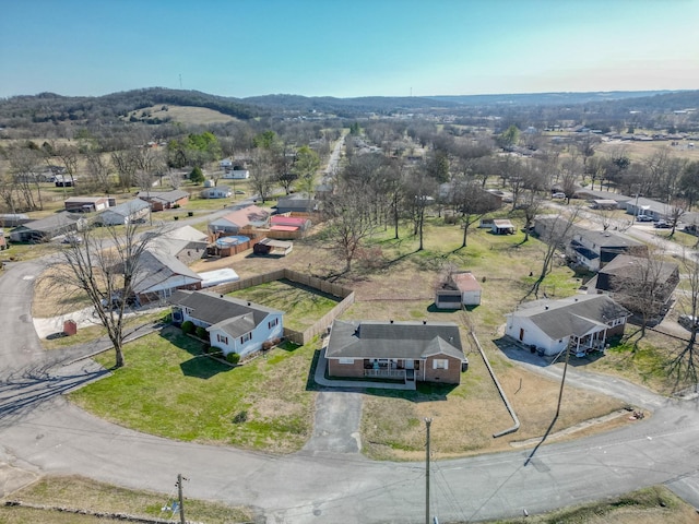 aerial view with a residential view