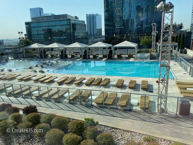 515 Church St Unit 3408, Nashville, TN 37219 - community pool featuring a gazebo