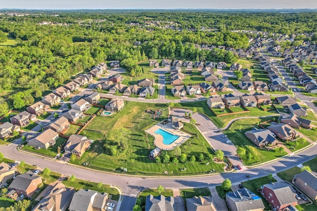 birds eye view of property featuring a residential view