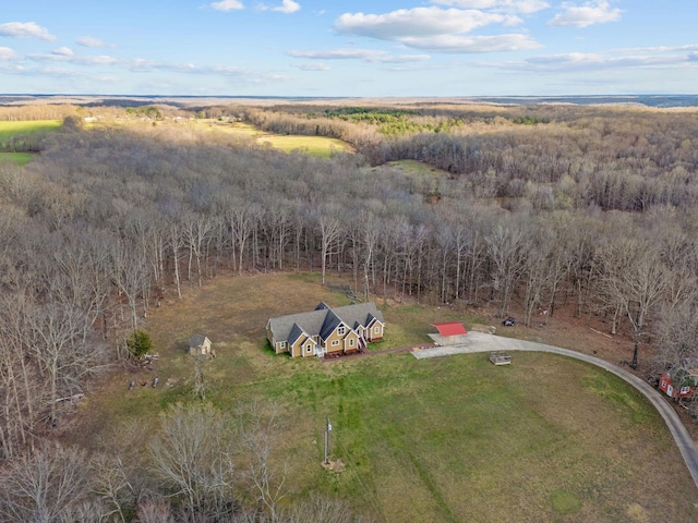 drone / aerial view featuring a rural view
