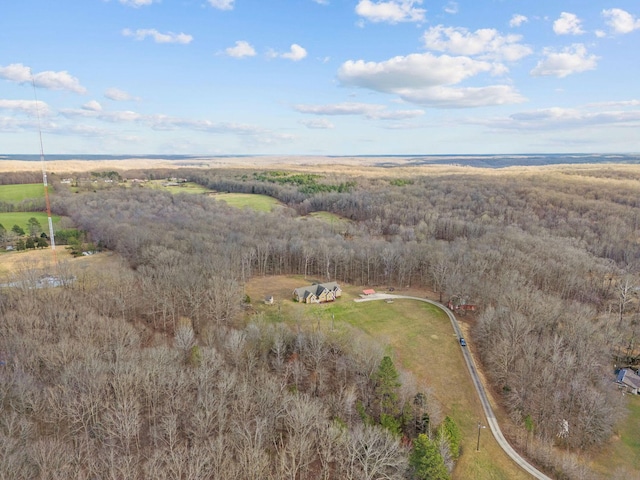drone / aerial view featuring a rural view