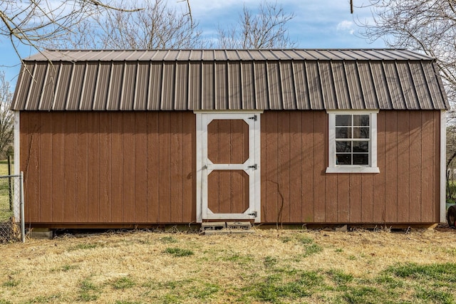 view of shed