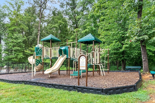 community playground with fence