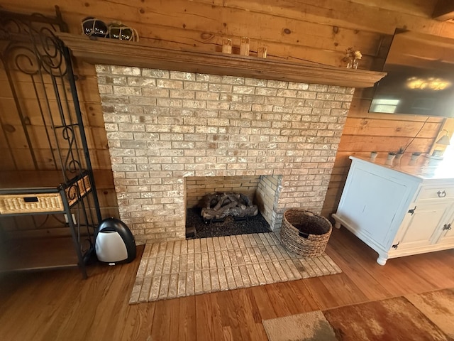 interior space with wood finished floors