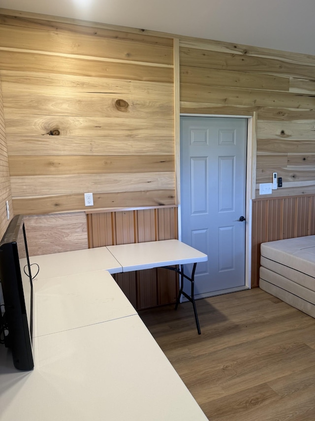 interior space featuring wood finished floors