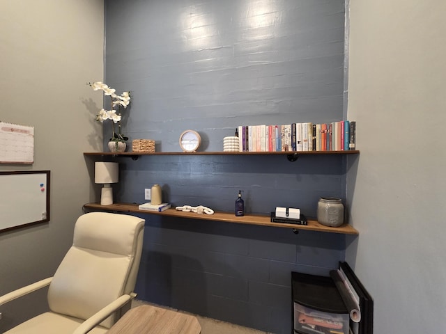 view of home office