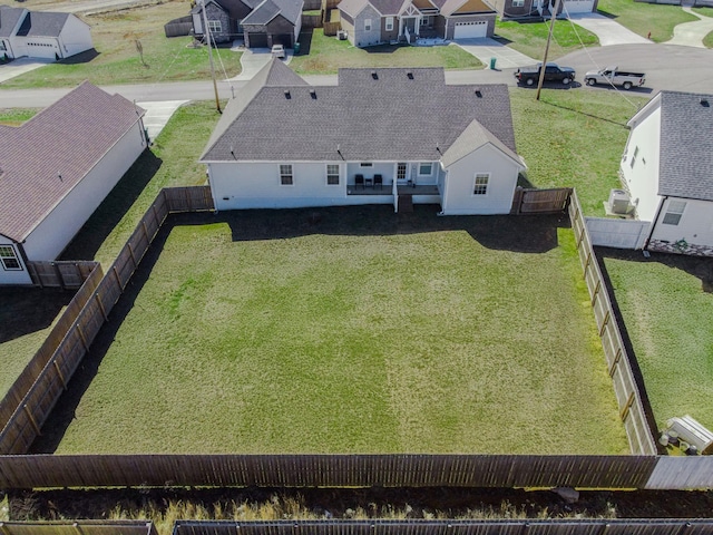 aerial view with a residential view