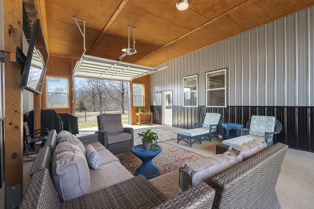 view of patio featuring an outdoor living space