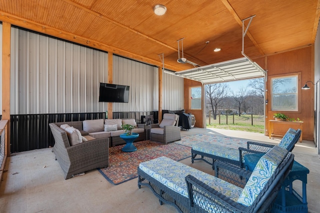 view of patio / terrace featuring an outdoor hangout area