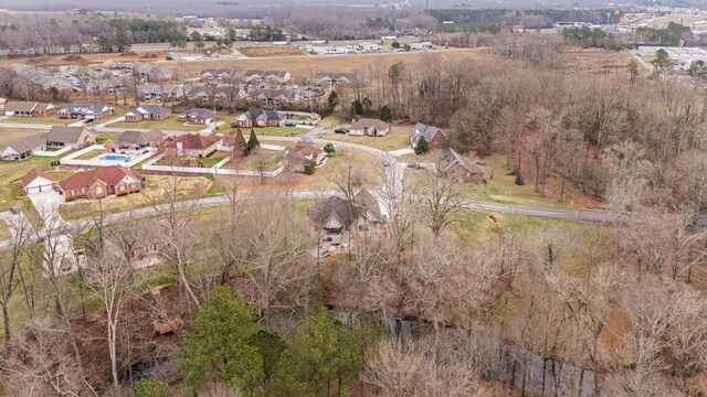 aerial view featuring a residential view