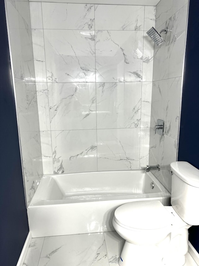 1239 N Graycroft Ave, Madison, TN 37115 - bathroom featuring toilet, marble finish floor, and shower / bathtub combination