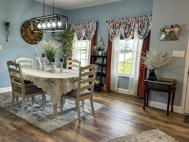 670 Jones Franklin Rd, Morristown, TN 37813 - dining space with baseboards and wood finished floors