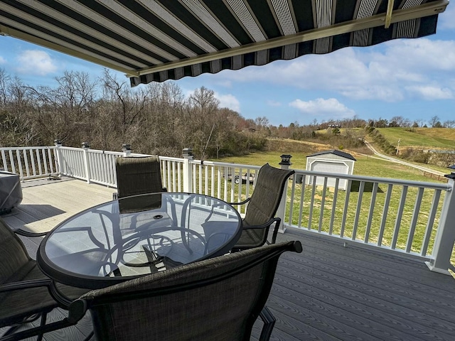 670 Jones Franklin Rd, Morristown, TN 37813 - deck featuring outdoor dining area and a yard