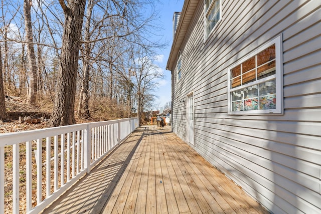 view of wooden terrace