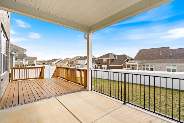 view of patio / terrace with a residential view