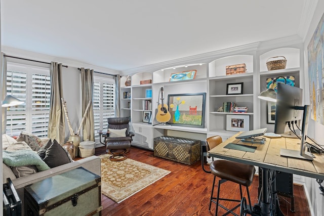 401 Bowling Ave Unit 31, Nashville, TN 37205 - office with built in features, wood finished floors, and ornamental molding