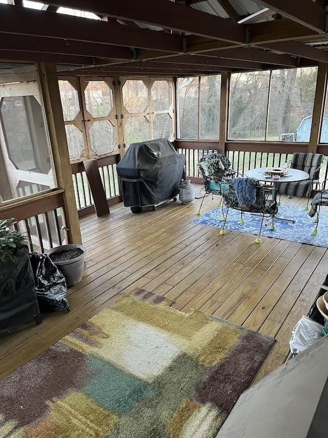 view of sunroom