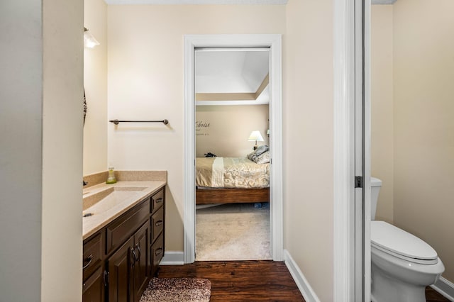 1712 Lake Grassland W, Gallatin, TN 37066 - ensuite bathroom with toilet, ensuite bath, wood finished floors, baseboards, and vanity