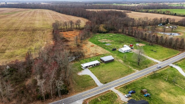 bird's eye view with a rural view