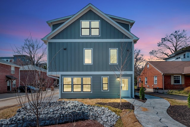 1815 Martin St Unit A, Nashville, TN 37203 - rear view of property with board and batten siding