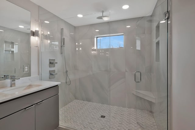 1815 Martin St Unit A, Nashville, TN 37203 - bathroom featuring vanity and a stall shower