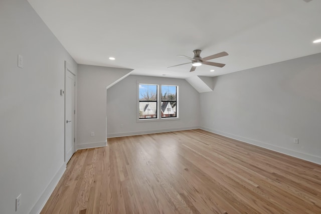 1815 Martin St Unit A, Nashville, TN 37203 - additional living space featuring a ceiling fan, light wood-style floors, and recessed lighting