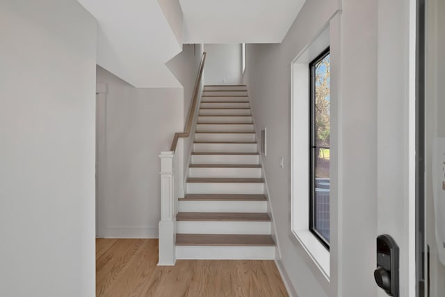 1815 Martin St Unit A, Nashville, TN 37203 - staircase featuring wood finished floors and baseboards