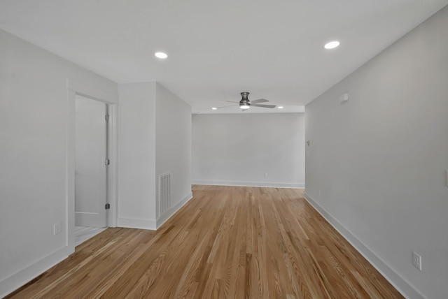 1815 Martin St Unit A, Nashville, TN 37203 - unfurnished room with a ceiling fan, recessed lighting, and light wood finished floors