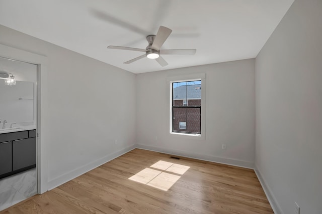 1815 Martin St Unit A, Nashville, TN 37203 - spare room with light wood finished floors and ceiling fan