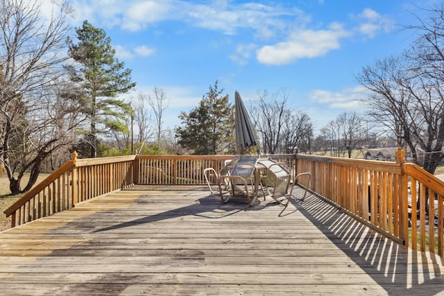 view of wooden terrace