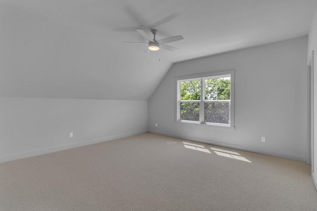 7004 Twelve Corners Rd, Lascassas, TN 37085 - bonus room with vaulted ceiling, ceiling fan, carpet, and baseboards