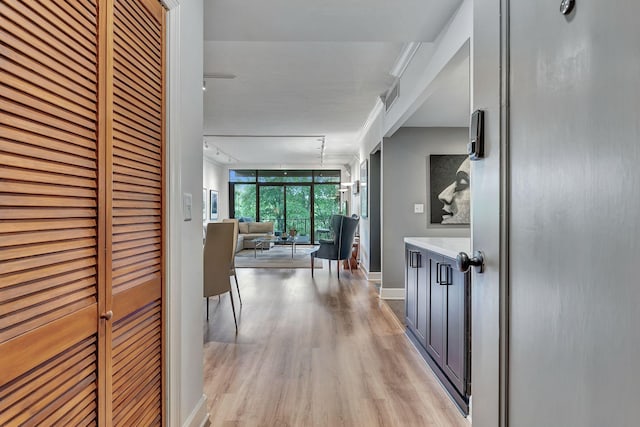 155 Harpeth Trace Smt, Nashville, TN 37221 - hall with light wood-style floors, baseboards, and expansive windows