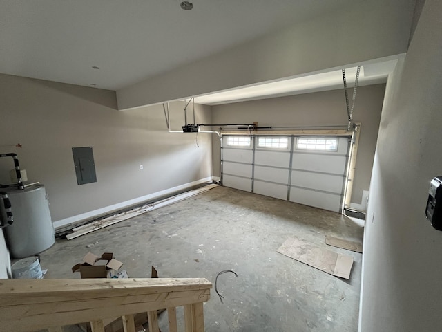 176 Cardinal Crk, Clarksville, TN 37040 - garage featuring a garage door opener, water heater, and electric panel