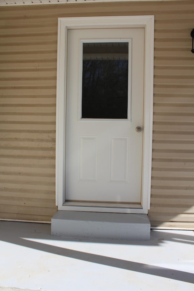 view of doorway to property