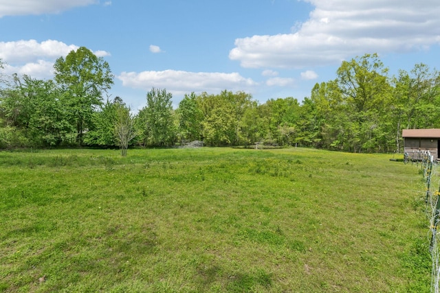view of yard featuring a rural view