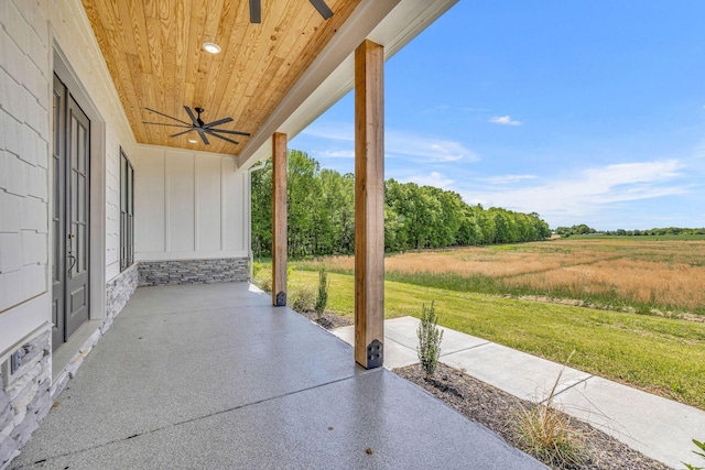 184 Emma Ln, Hohenwald, TN 38462 - view of patio with a ceiling fan
