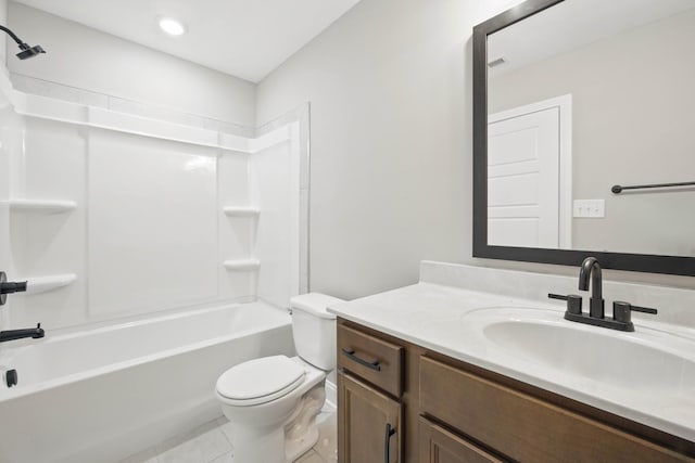 151 Cardinal Crk, Clarksville, TN 37040 - bathroom with vanity, toilet,  shower combination, and tile patterned flooring