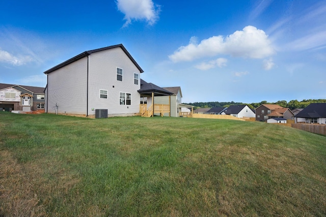 151 Cardinal Crk, Clarksville, TN 37040 - back of property with central AC unit and a lawn
