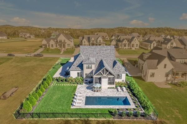 6337 Percheron Ln, Arrington, TN 37014 - aerial perspective of suburban area with a pool area