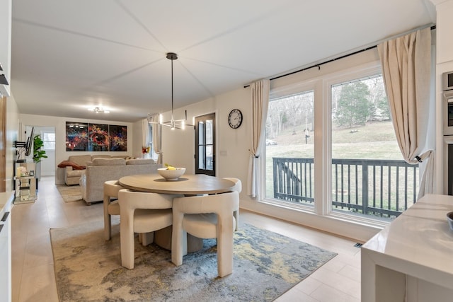 view of dining space