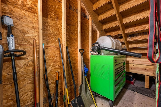 view of storage area
