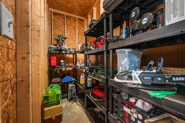 view of storage area