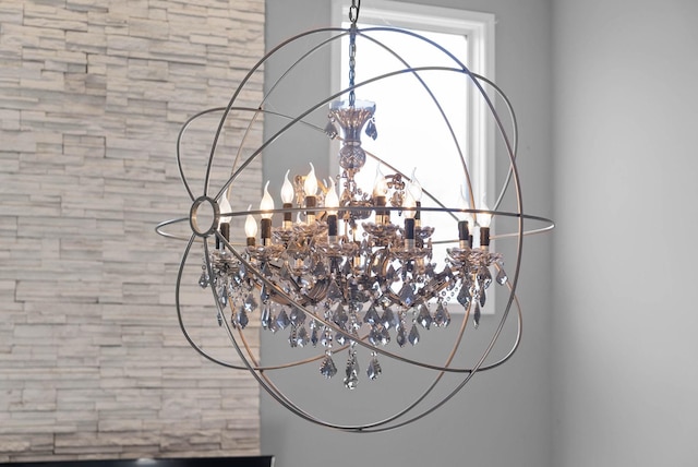 1044 Thrasher Dr, Clarksville, TN 37040 - room details featuring an inviting chandelier