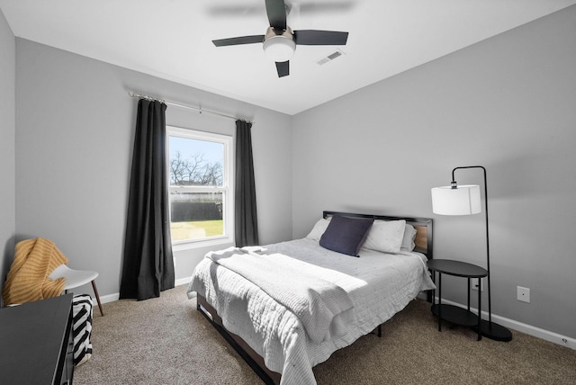 1044 Thrasher Dr, Clarksville, TN 37040 - carpeted bedroom with visible vents, baseboards, and ceiling fan
