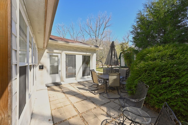 view of patio with outdoor dining space