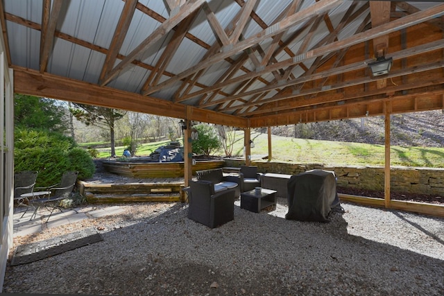 view of patio featuring grilling area