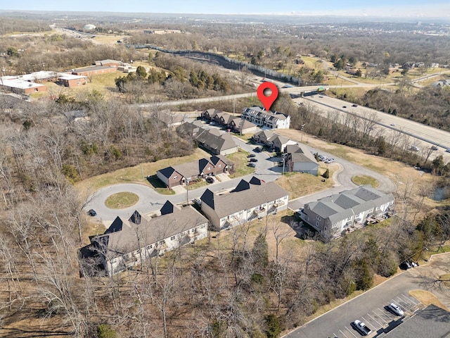 bird's eye view with a residential view