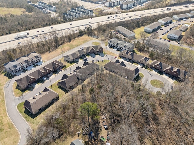 drone / aerial view with a residential view
